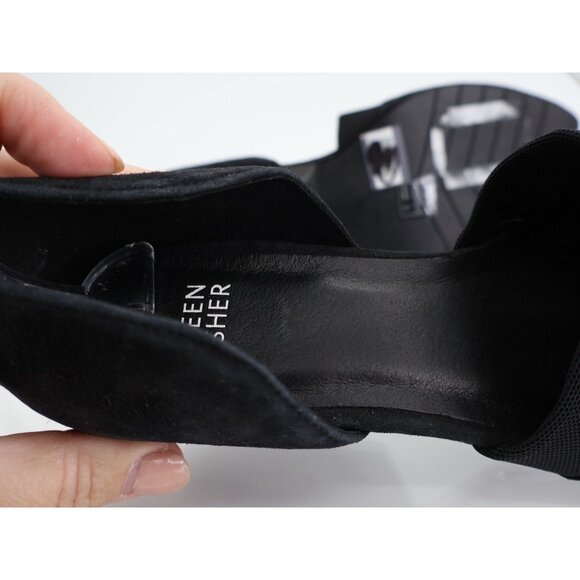 Eileen Fisher Womens Hilly Pumps Block Wedge Pointed Toe Black Suede Size 7.5 - Picture 13 of 14